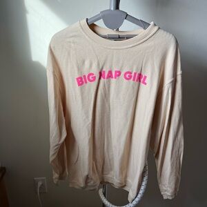 “Big Nap Girl” Corded Long Sleeve